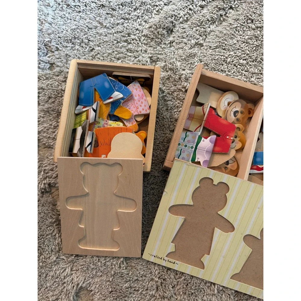 Melissa & Doug Wooden Puzzles - Bear Theme